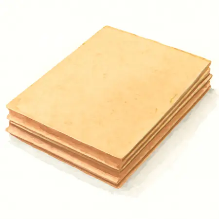 Water color illustrative image of a generic 4-1/2 in. x 5-1/2 in. 180 Grit 1/4 Sheet Sandpaper with Ceramic Alumina Grain, 5 Pack