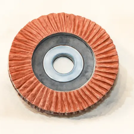 Water color illustrative image of a generic 4-1/2 in. x 7/8 in. 60-Grit Type 27 Flap Disc with Fiberglass Backing and Aluminum oxide Grain