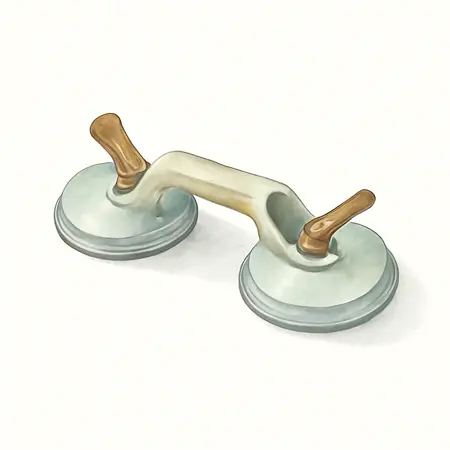 Water color illustrative image of a generic 4-2/3 in., 125 lb. Dual Suction Cup Lifter