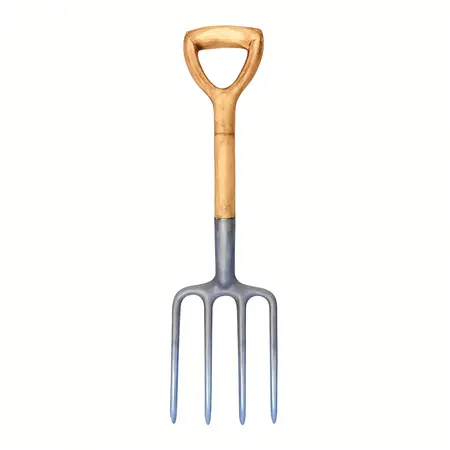 Water color illustrative image of a generic 43 in. Garden Fork with D-Handle
