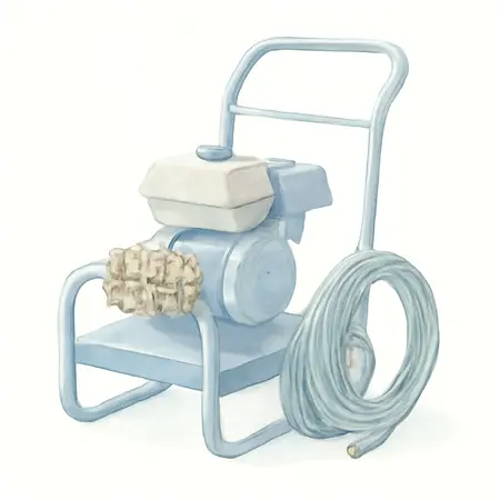 Water color illustrative image of a generic 4400 PSI, 4.2 GPM, 13 HP (420cc) Commercial-Duty Pressure Washer EPA