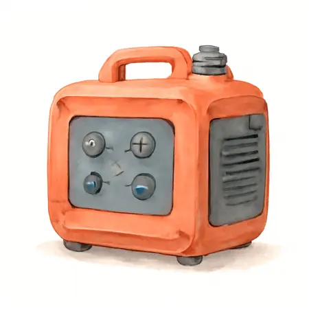 Water color illustrative image of a generic 4550 Watt Inverter Generator with CO SECURE Technology, EPA