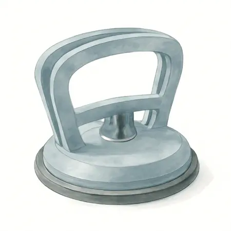 Water color illustrative image of a generic 4-5/8 in. Aluminum Suction Cup Lifter - 110 lb.