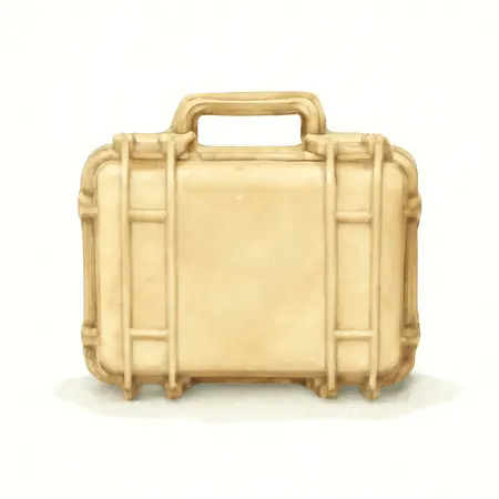 Water color illustrative image of a generic 4800 Weatherproof Protective Case, X-Large, Tan