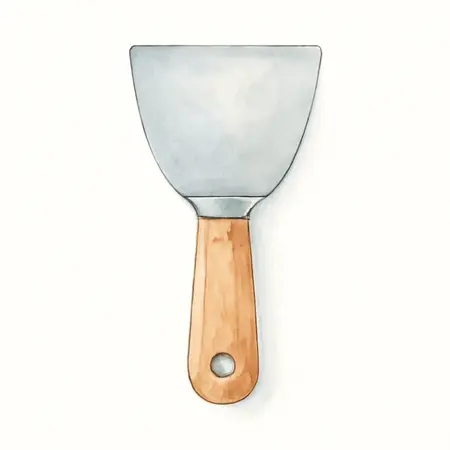 Water color illustrative image of a generic PITTSBURGH 4 In. Putty Spreaders, 20 Piece