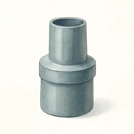 Water color illustrative image of a generic 4 In. x 2-1/4 In. Hose Connector