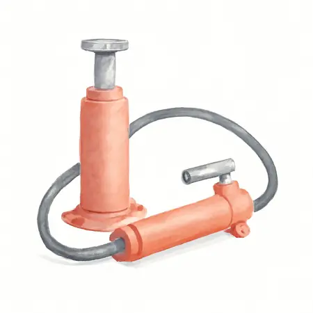 Water color illustrative image of a generic 4 Ton Portable Hydraulic Equipment Kit