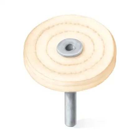 Water color illustrative image of a generic 4 in. Buffing Wheel with 1/4 In Shank