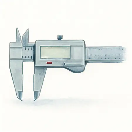 Water color illustrative image of a generic 4 in. Digital Caliper