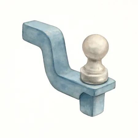 Water color illustrative image of a generic 4 in. Drop / 3-3/4 in. Rise Hitch Mount
