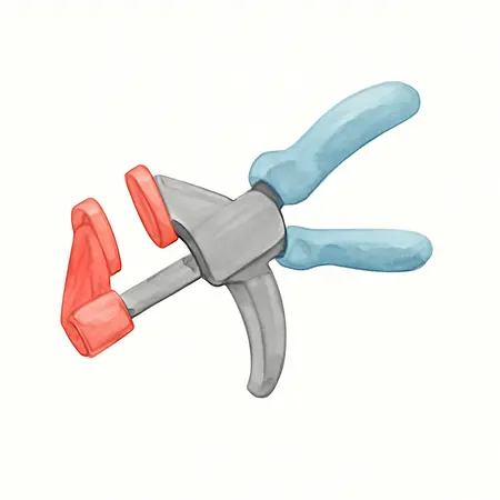 Water color illustrative image of a generic 4 in.  Hand Clamp