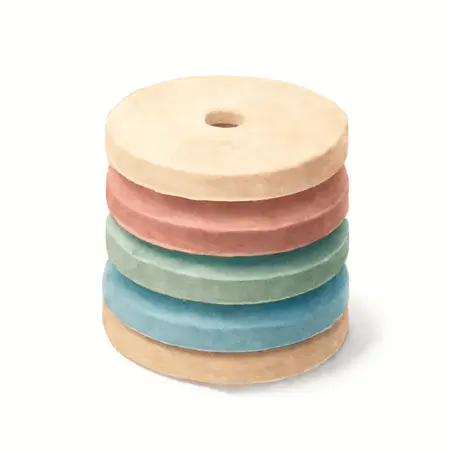 Water color illustrative image of a generic 4 in. Polishing Wheel Set 5 Pc.