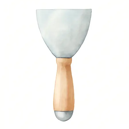 Water color illustrative image of a generic 4 in. Putty Knife
