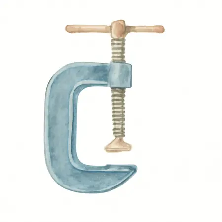 Water color illustrative image of a generic 4 in. Quick-Release C-Clamp