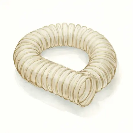 Water color illustrative image of a generic 4 in. x 10 ft. Transparent Dust Collector Hose