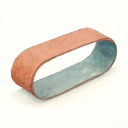 Water color illustrative image of a generic 4 in. x 36 in. 80 Grit Zirc Sanding Belt, 2 Pk.