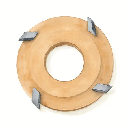 Water color illustrative image of a generic 4 in. 6 Tooth Carbide Carving Disc