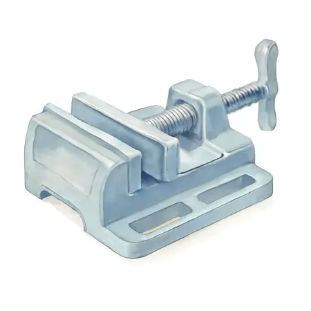 Water color illustrative image of a generic 4 in. Low-Profile Drill Press Vise
