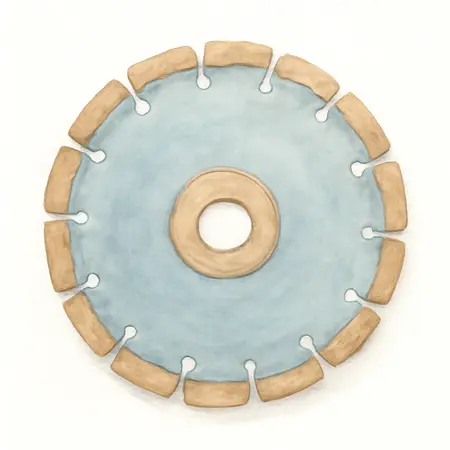 Water color illustrative image of a generic 4 in. Turbo Rim Wet or Dry Cut Diamond Saw Blade