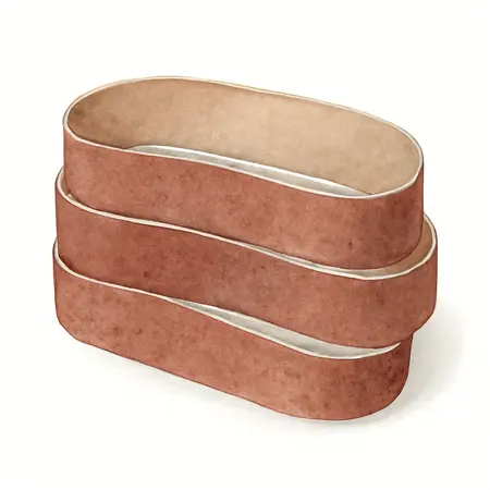 Water color illustrative image of a generic 4 in. x 24 in., 50-Grit Sanding Belts with Zirconia Alumina Grain, 3-Pack