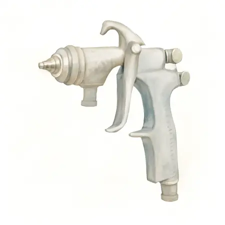 Water color illustrative image of a generic 4 oz. Adjustable Detail Air Spray Gun