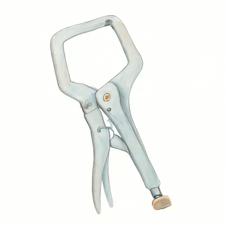 Water color illustrative image of a generic 5-1/2 in. Locking Clamp Pliers