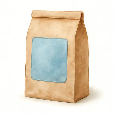 Water color illustrative image of a generic 5.10 lb. Ground Glass 40/70 Grit Abrasive Media