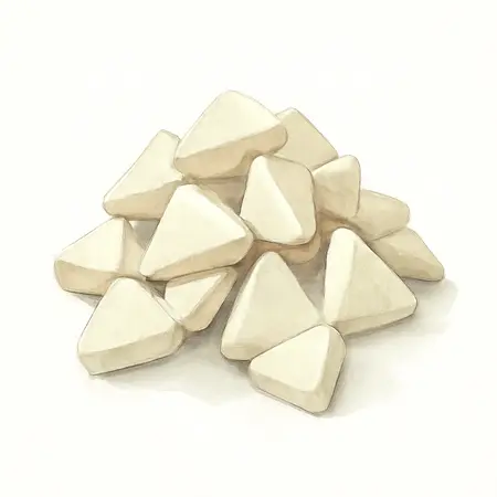 Water color illustrative image of a generic 5.40 lb. Medium Ceramic Abrasive Polishing Tumbler Media