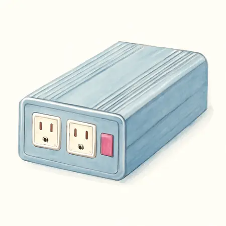 Water color illustrative image of a generic 5000 Watt Continuous/10,000 Watt Peak Modified Sine Wave Power Inverter