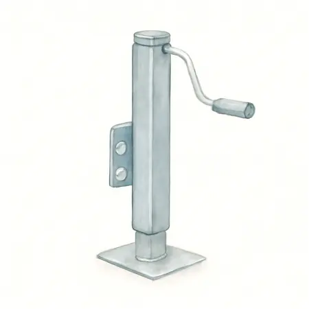 Water color illustrative image of a generic 5000 lb. A-Frame Trailer Jack
