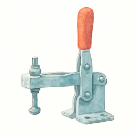 Water color illustrative image of a generic 500 lb. Vertical Toggle Clamp