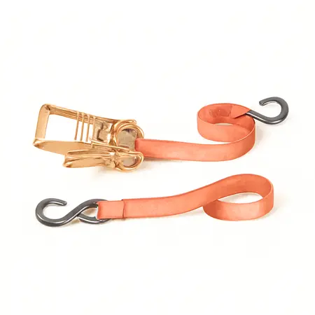 Water color illustrative image of a generic 500 lb. Capacity 1 in. x 12 ft. Ratcheting Tie Downs, 2 Pack