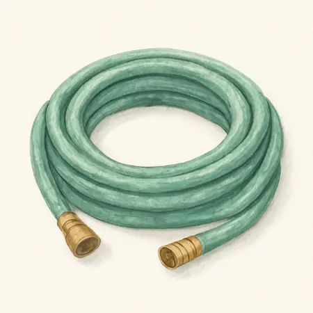 Water color illustrative image of a generic 50 ft. Lightweight Kink-Free Woven Hose