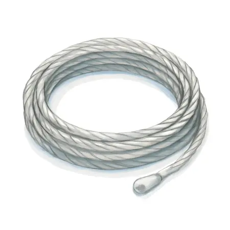 Water color illustrative image of a generic 50 ft. x 3/16 in. Aircraft Grade Wire Rope