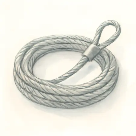 Water color illustrative image of a generic 50 ft. x 5/32 in. Aircraft Grade Wire Rope