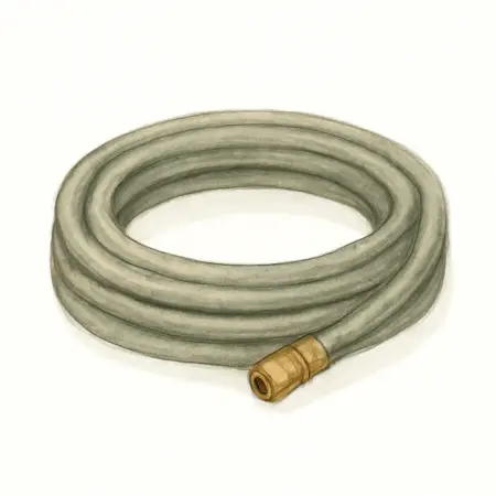 Water color illustrative image of a generic 50 ft. x 3/4 in. Flat Seeper Soaker Hose