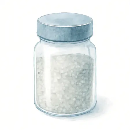 Water color illustrative image of a generic 50 lb. Glass Bead 80 Grit Abrasive Media