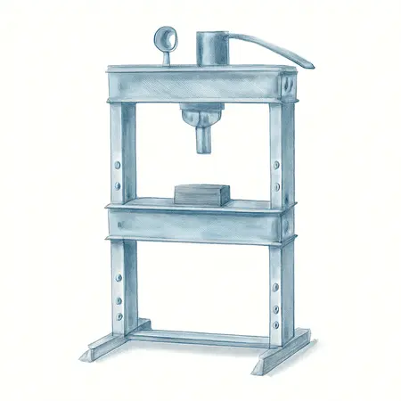 Water color illustrative image of a generic 50 ton Dual Speed Hydraulic Shop Press