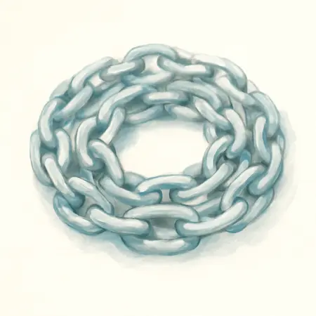 Water color illustrative image of a generic 5/16 in. x 25 ft. Chain Coil