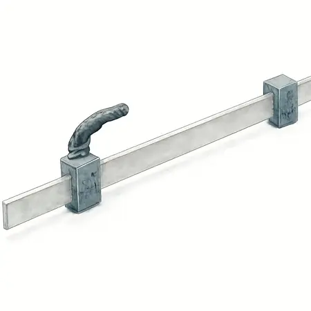 Water color illustrative image of a generic 52 in. & 100 in. Clamp and Cutting Edge Guide