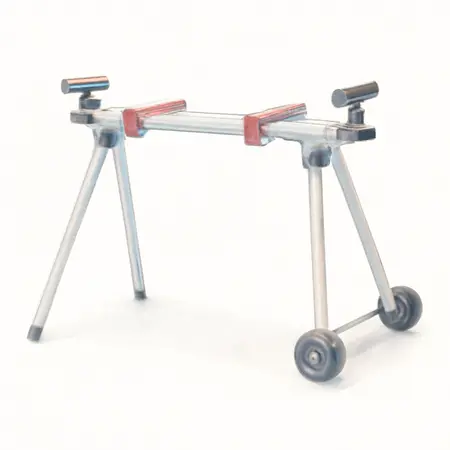 Water color illustrative image of a generic 550 lb. Universal Aluminum Mobile Folding Miter Saw Stand
