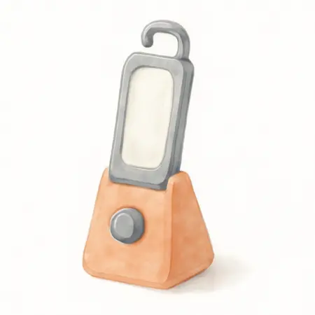 Water color illustrative image of a generic 56 Lumen Emergency Triangle Light