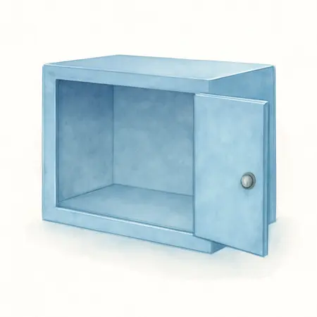 Water color illustrative image of a generic 56 in. Professional Overhead Cab, Blue