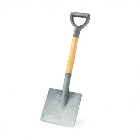 Water color illustrative image of a generic 56 in. Square Nose Shovel