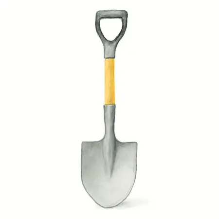 Water color illustrative image of a generic 56 in. Round Point Shovel