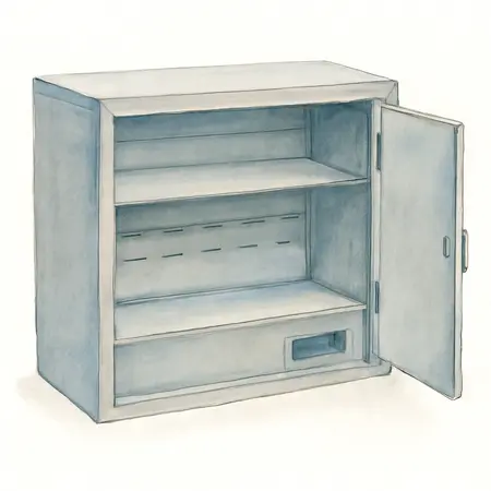 Water color illustrative image of a generic 56 in. x 22 in. Work Center Hutch, Series 3, Black