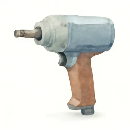 Water color illustrative image of a generic 8.5 Amp, 1/2 in. Impact Wrench with 2 in. Extended Anvil