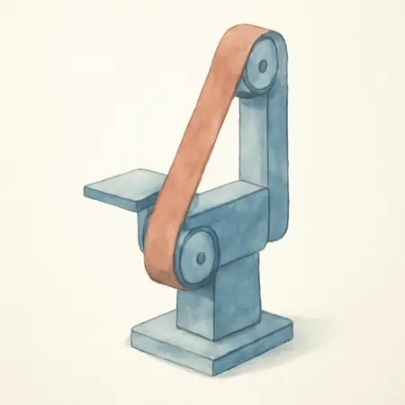 Water color illustrative image of a generic 2 in. x 48 in. Belt Grinder