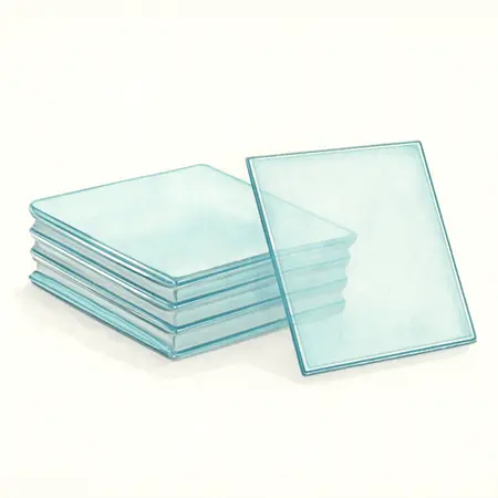 Water color illustrative image of a generic 5.8 in. x 6 in. Welding Lens Covers, 6-Piece