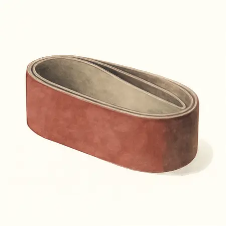 Water color illustrative image of a generic 1/2 in. x 18 in., 36-Grit Sanding Belts with Aluminum Oxide Grain, 3-Pack